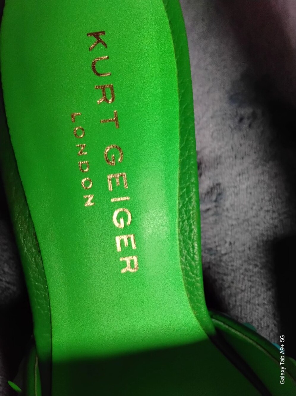 Kurt Geiger London Women's Green Leather Sandal